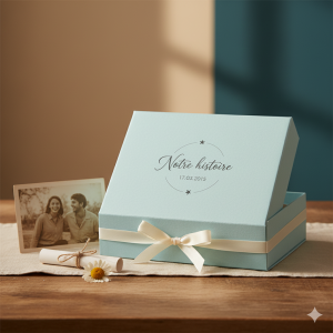 boîte en bois “souvenir gravé”